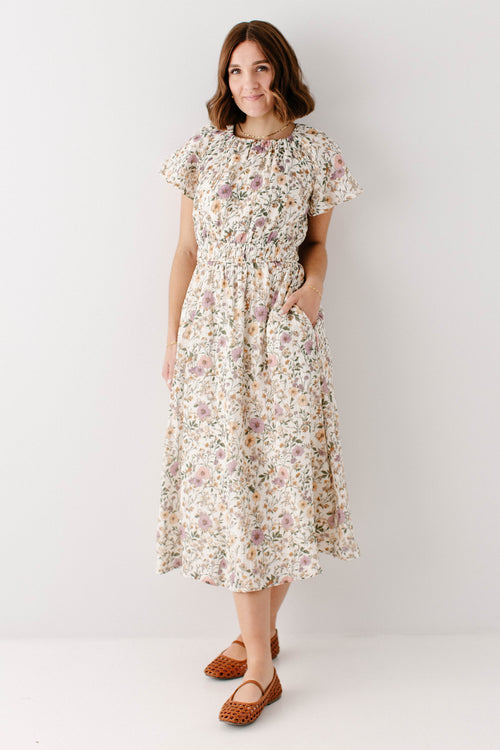 Cynthia Morning Glory Cotton Gauze Dress
